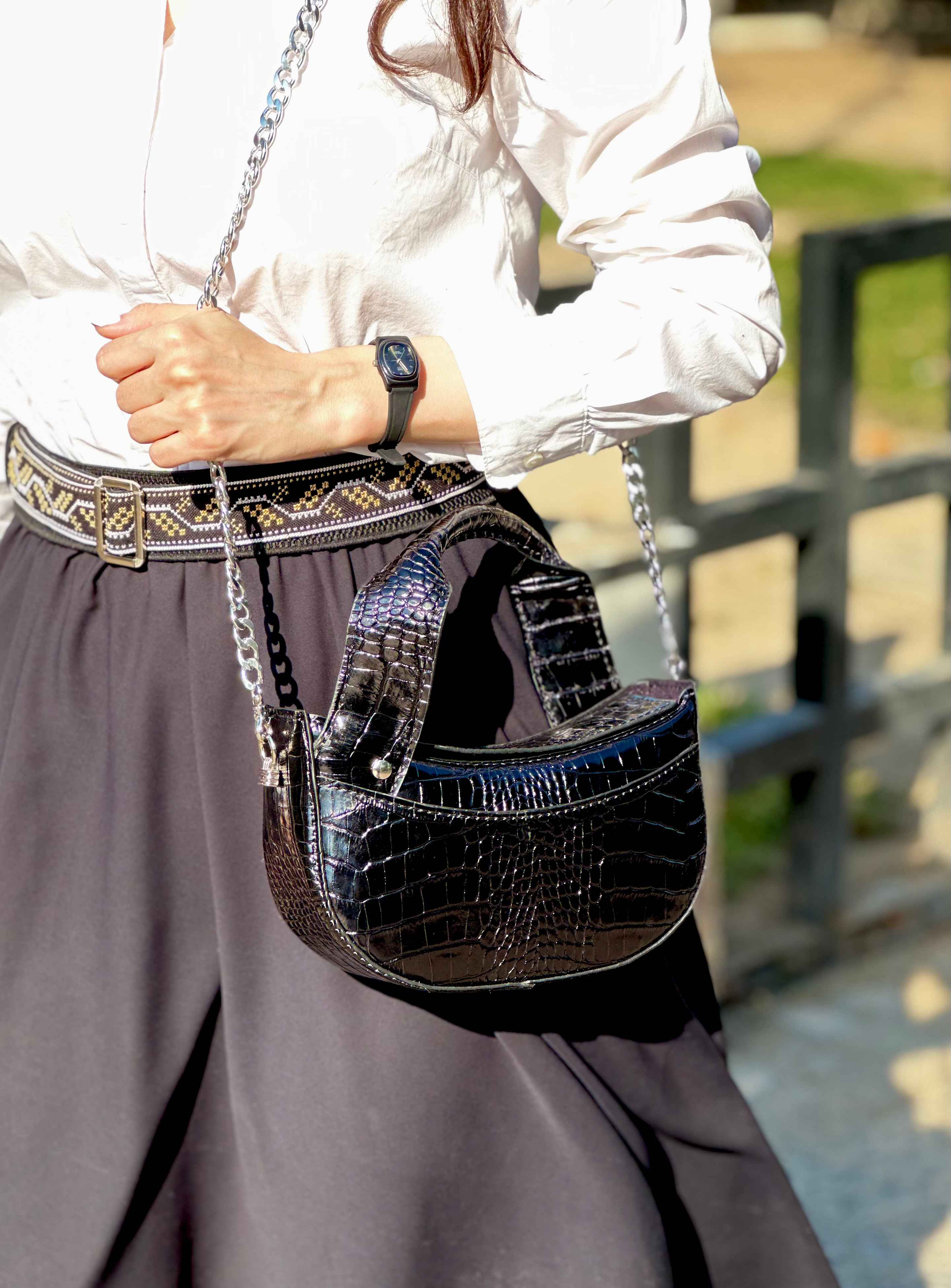 کیف چرم طبیعی دستدوز